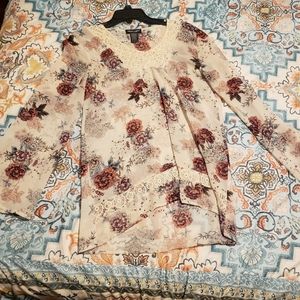 Sheer floral top